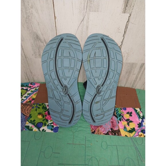 CHACO WOMENS Z/CLOUD ADJUSTABLE STRAP SANDAL IN BLUE/BLACK/GREEN COLORS SIZE 8 - Picture 9 of 9